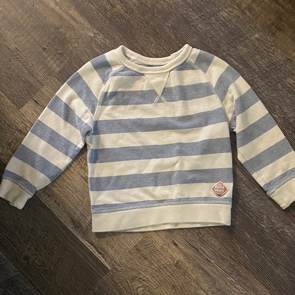 H&M Kids Striped Blue and Cream Sweatshirt